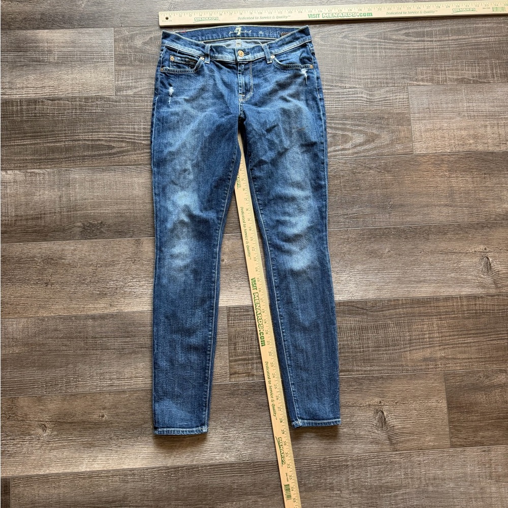 7 For All Mankind Dark Blue Skinny Jeans